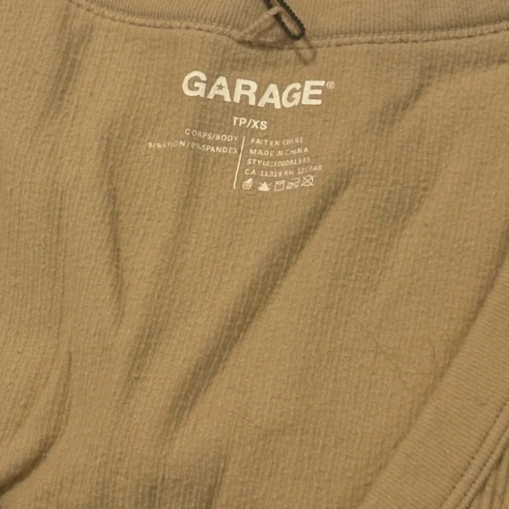 Garage Beige Ribbed Crop Top - Picture 5 of 10